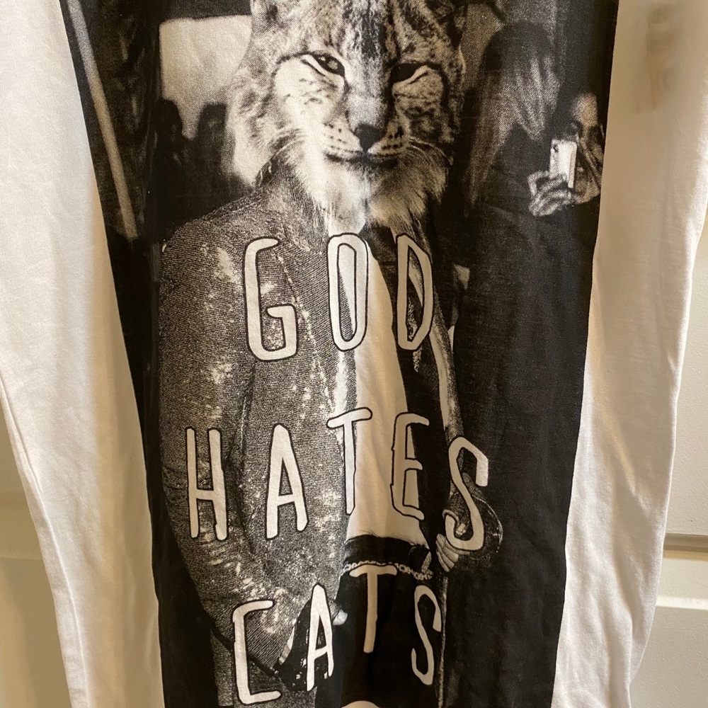 Eleven Paris God hates Cats graphic tee